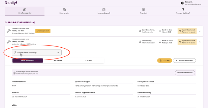 7. Fordele ansvar for prosjekt til person